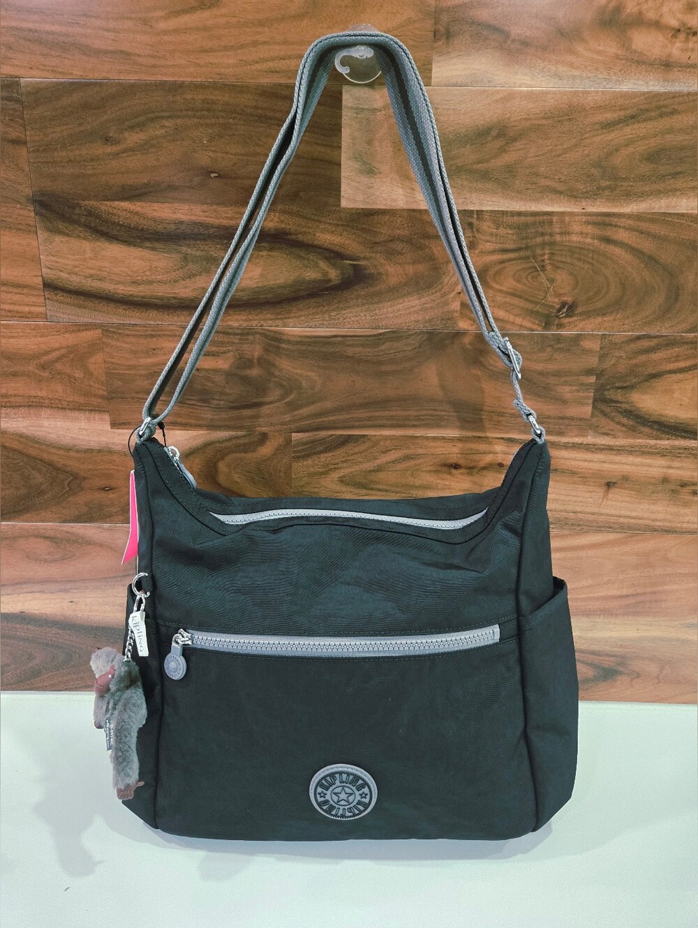 Kipling Bag Black/gray Crossbody Medium Alenya NEW